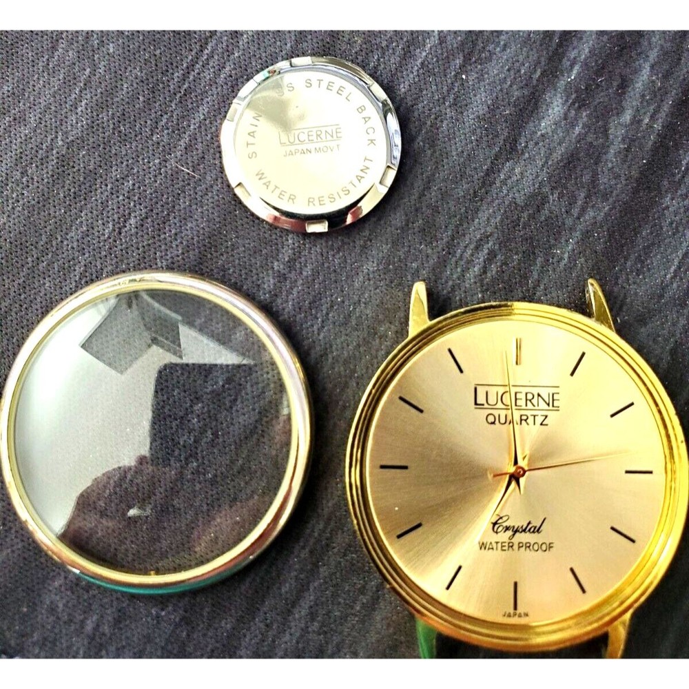EXTREMELY Rare Vintage Lucerne Swiss Inspired Split Case Watch Bubble Crystal - Picture 11 of 15